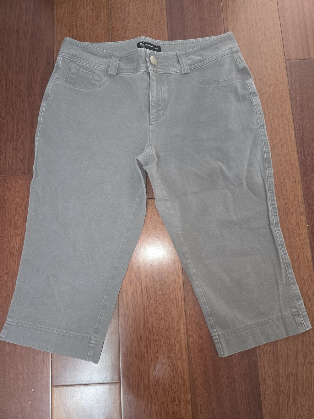 INC International Concepts Women's Gray Cropped Capris